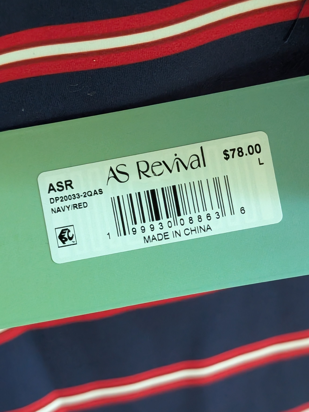 ✨SOLD✨ NWT Altar'd State Icon Striped Tennis Mini Skort Dress In Navy/Red - L - Picture 12 of 12